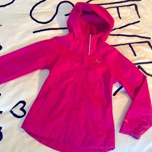 💕 Hot Pink Hooded Jacket Size 6